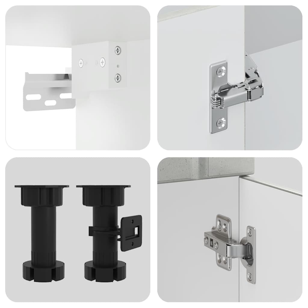 14 Piece Kitchen Cabinet Set Lucca Concrete Grey Engineered Wood - Bargainia.com - 8721158505934 - 3314985