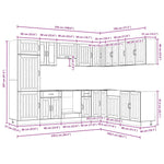 14 Piece Kitchen Cabinet Set Lucca Sonoma Oak Engineered Wood - Bargainia.com - 