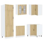14 Piece Kitchen Cabinet Set Lucca Sonoma Oak Engineered Wood - Bargainia.com - 