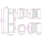 14 Piece Kitchen Cabinet Set Porto Grey Sonoma Engineered Wood - Bargainia.com - 