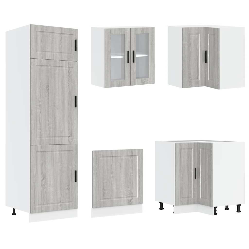 14 Piece Kitchen Cabinet Set Porto Grey Sonoma Engineered Wood - Bargainia.com - 8721158506054 - 3314997
