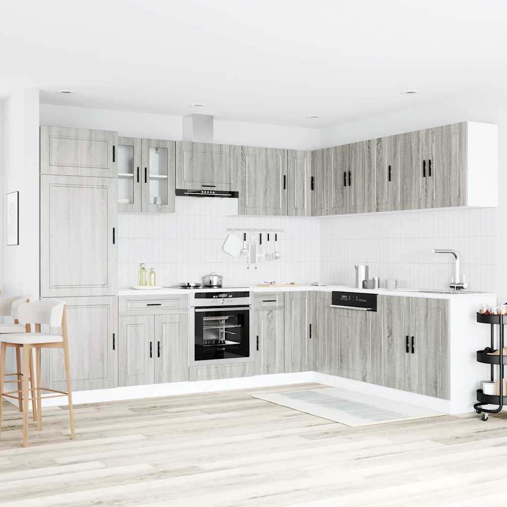 14 Piece Kitchen Cabinet Set Porto Grey Sonoma Engineered Wood - Bargainia.com - 8721158506054 - 3314997