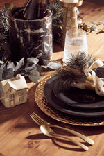 Set Of Four Brass Finish Napkin Rings