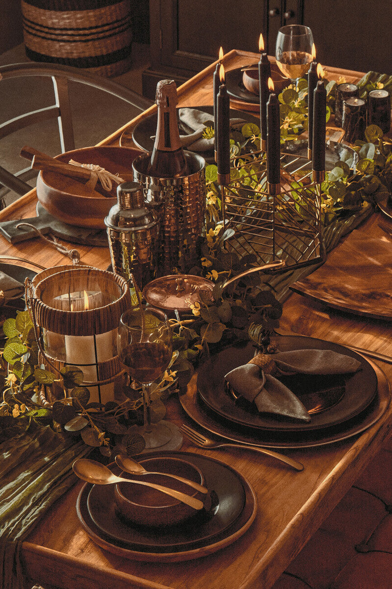 Set Of Four Brass Finish Napkin Rings