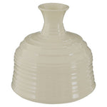 Dusk Cream Small Ribbed Ceramic Vase