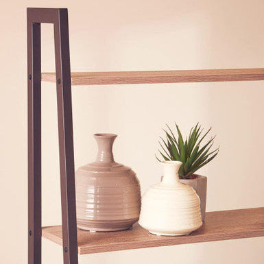 Dusk Cream Small Ribbed Ceramic Vase