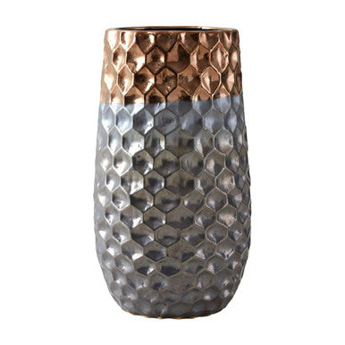 Galaxy Large Ceramic Vase with Metallic Finish