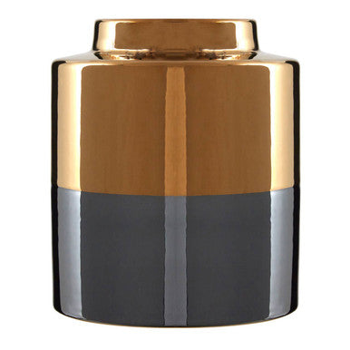 Stellar Dual Tone Small Metallic Finish Vase