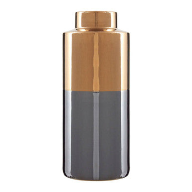 Stellar Grey Large Metallic Vase