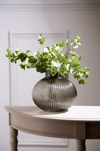 Nullah Large Smoked Grey Glass Vase