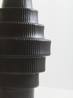 Fabia Black Large Step Design Vase