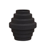 Fabia Black Small Step Design Vase