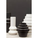 Fabia Black Small Step Design Vase