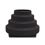 Fabia Black Small Step Design Vase