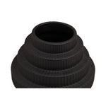 Fabia Black Small Step Design Vase
