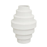 Fabia White Large Step Design Vase