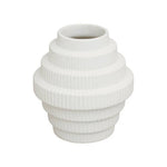 Fabia White Small Step Design Vase
