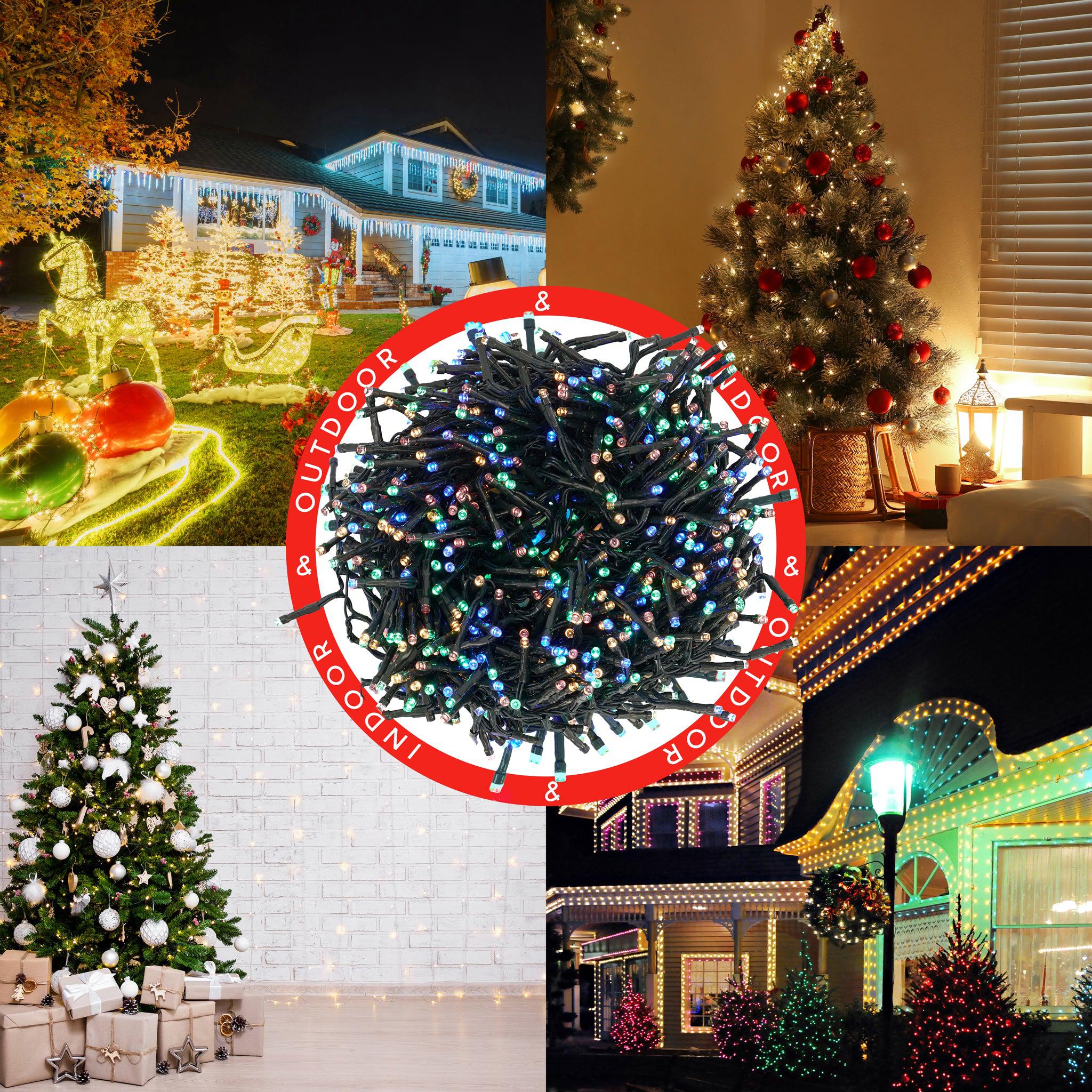 1440 LED Cluster Lights Indoor/Outdoor - Multi Colour - 18m Lighting Clearance