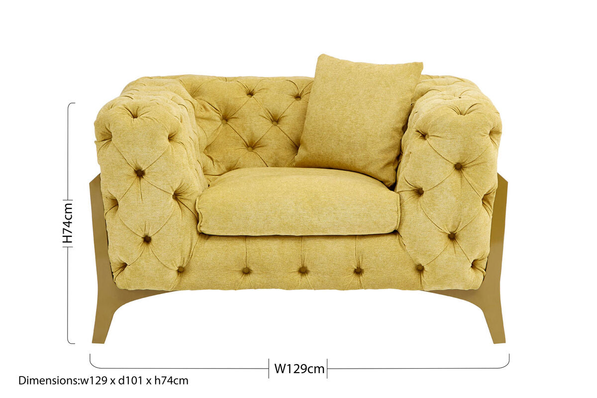 Esme Pistachio Green Tufted Armchair