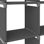 15 - Cube Display Shelf Grey 103x30x175.5 cm Fabric - Bargainia.com - 