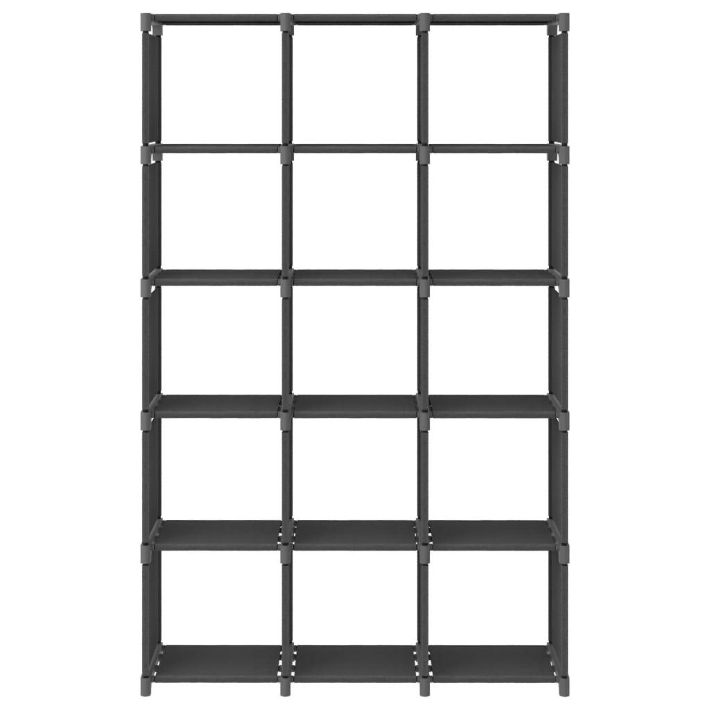15 - Cube Display Shelf Grey 103x30x175.5 cm Fabric - Bargainia.com - 8720286042779 - 322620