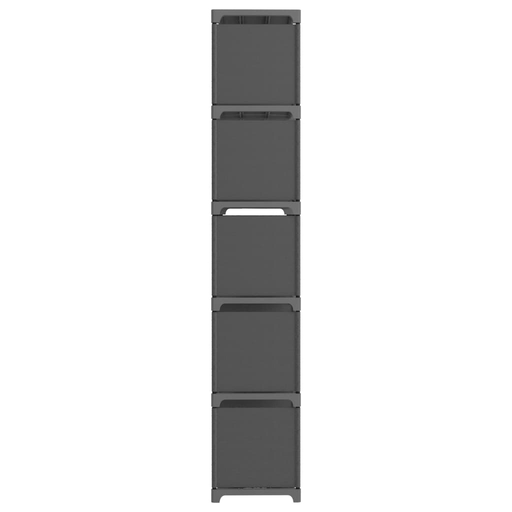 15 - Cube Display Shelf Grey 103x30x175.5 cm Fabric - Bargainia.com - 