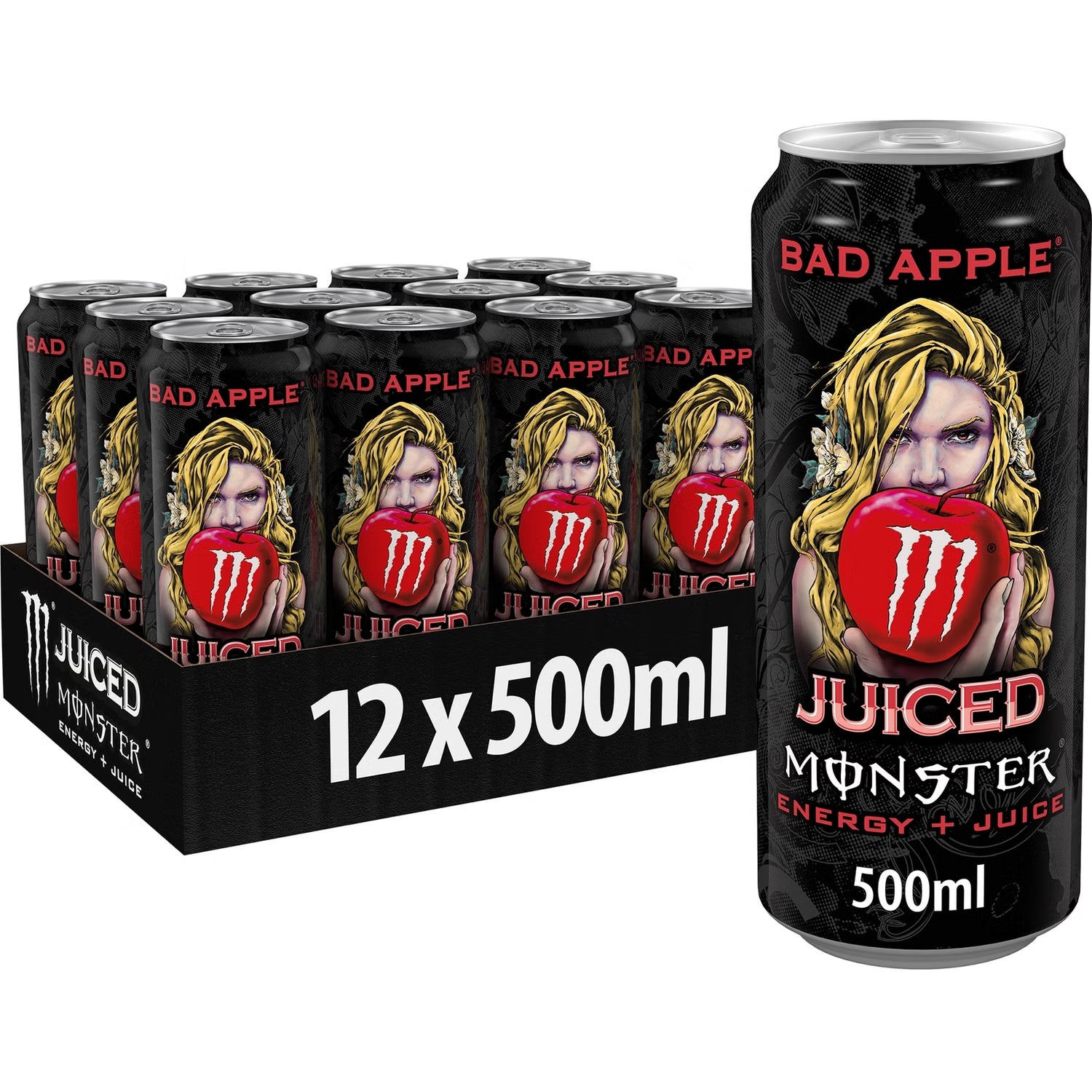 Monster Energy Drink - Bad Apple Juice 12 x 500ml - Bargainia.com - 