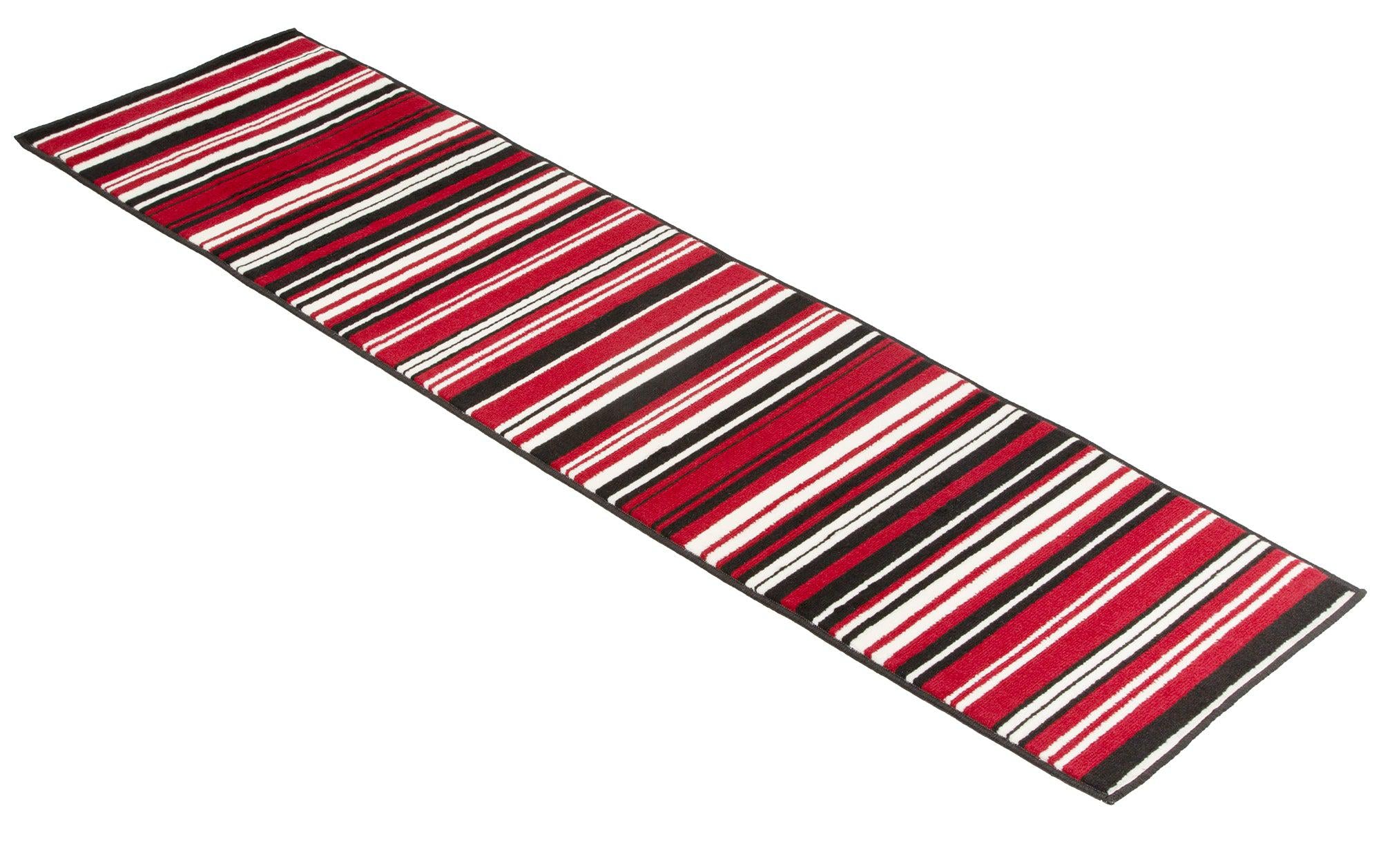 Red Lines Hard Wearing Runner Mat - Texas Stair Runner Rug Masters
