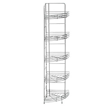 Dara 5 Tier Chrome Corner Storage Rack