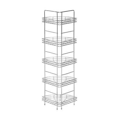 Dara 5 Tier Chrome Corner Storage Rack
