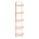 Dara 5 Tier Copper Finish Corner Storage Rack