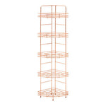 Dara 5 Tier Copper Finish Corner Storage Rack
