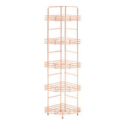 Dara 5 Tier Copper Finish Corner Storage Rack