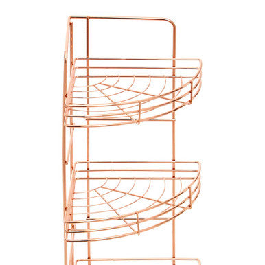Dara 5 Tier Copper Finish Corner Storage Rack