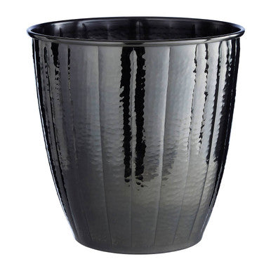 Vaco Hammered Black Nickel Finish Waste Bin