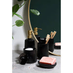 Ticino Brittany Black Glass Storage Jar