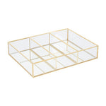 Beauty 3 Compartments Clear Glass Makeup Organiser