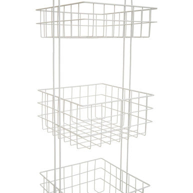 Kirby Three Tier White Storage Caddy