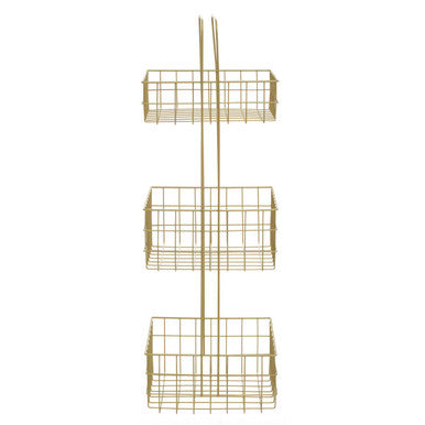 Kirby Three Tier Gold Finish Storage Caddy