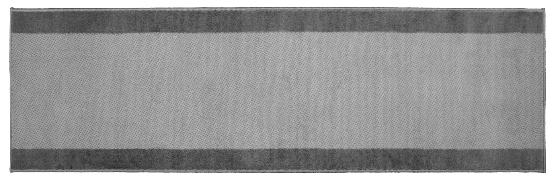 Hard Wearing Hessian Backed Stair Runner Kitchen Mat - Texas Grey Border Stair Runner Rug Masters