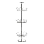 Tavia Revolving Silver Shoe Stand