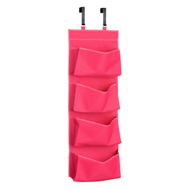 Verti Over Door Hot Pink 4 Tier Hanging Organiser
