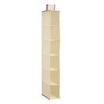 Verti 6 Section Cream Hanging Shoe Organiser