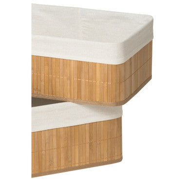 Kankyo Set Of Two Natural Bamboo Storage Boxes