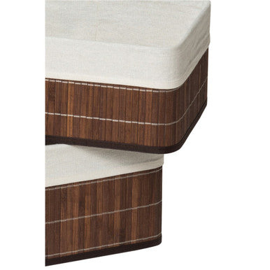 Kankyo Dark Brown Bamboo Storage Boxes