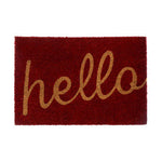 Red Hello Coir Doormat