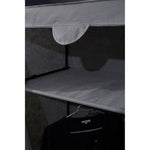 Dara Grey Fabric Wardrobe With Shelf