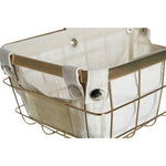 Harga Small Gold Finish Wire Storage Basket with Lining