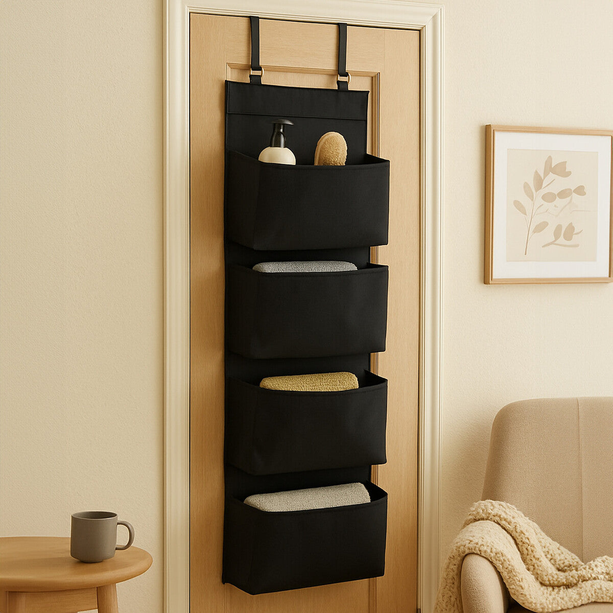 Verti Over Door Black Hanging Organiser