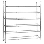 Tavia Six Tiers Chrome Shoe Rack